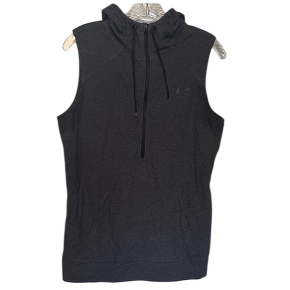 Nike Charcoal Sleeveless Hoodie quarter zip, women’s size medium